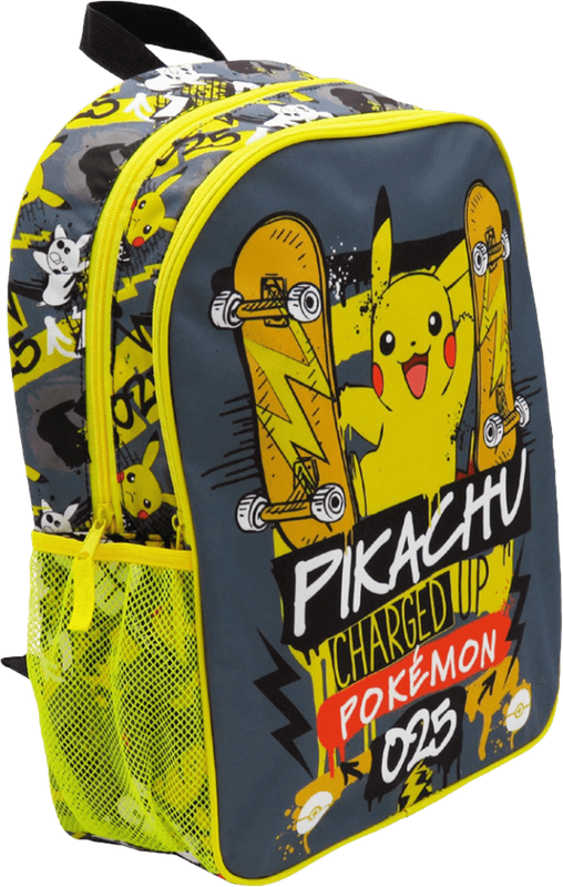 Pokemon: Pikachu 025 Charged Up Backpack - 41cm Trolley-Adaptable (New) - CYP Brands 800G