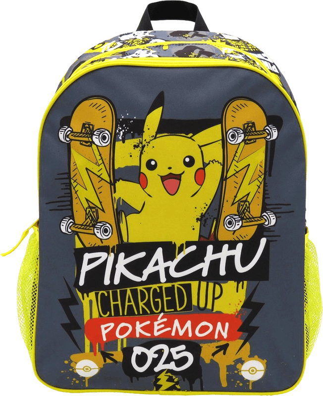 Pokemon: Pikachu 025 Charged Up Backpack - 41cm Trolley-Adaptable (New) - CYP Brands 800G