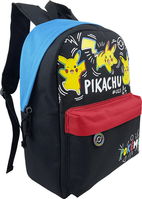 Pokemon: Pikachu 025 Colourful Backpack - 40cm Trolley-Adaptable (New) - CYP Brands 800G