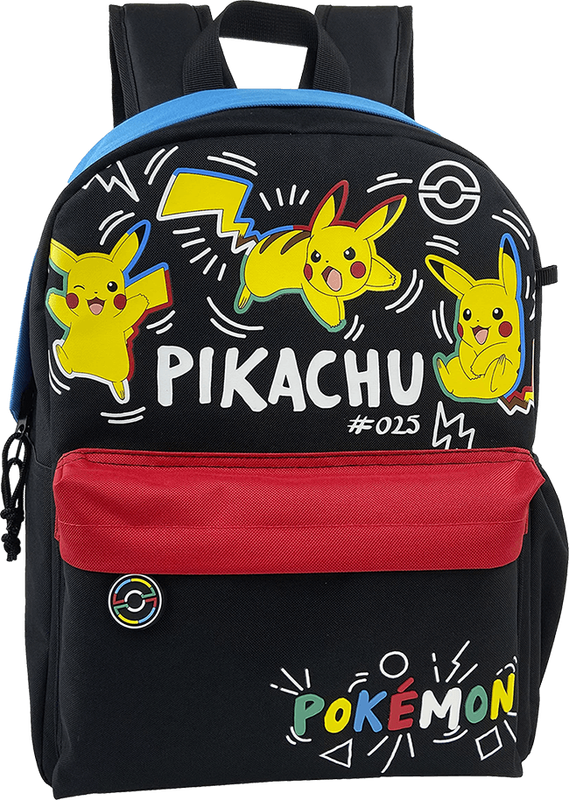 Pokemon: Pikachu 025 Colourful Backpack - 40cm Trolley-Adaptable (New) - CYP Brands 800G