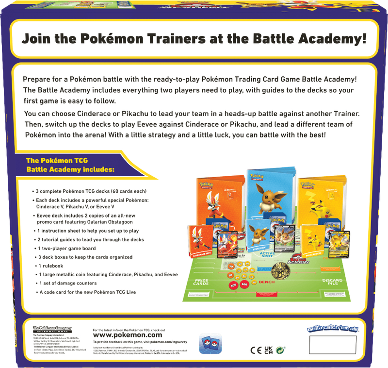 Pokemon TCG: Battle Academy (2022)(New) - The Pokemon Company 1500G