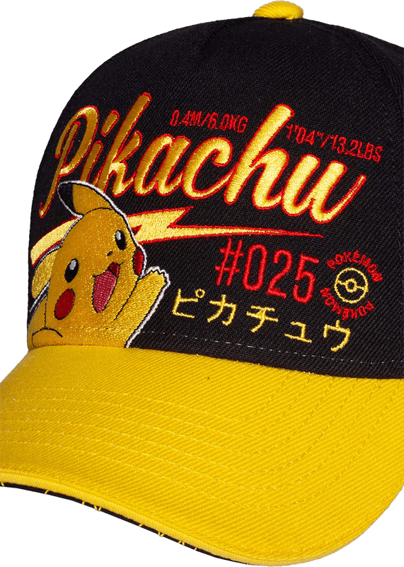 Pokemon Snapback Cap - Pikachu #025 (New) - Bioworld / Difuzed 150G