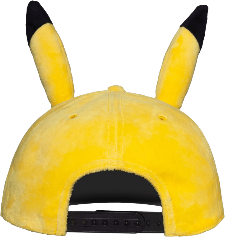 Pokemon Snapback Cap - Smiling Pikachu with Ears (New) - Bioworld / Difuzed 150G