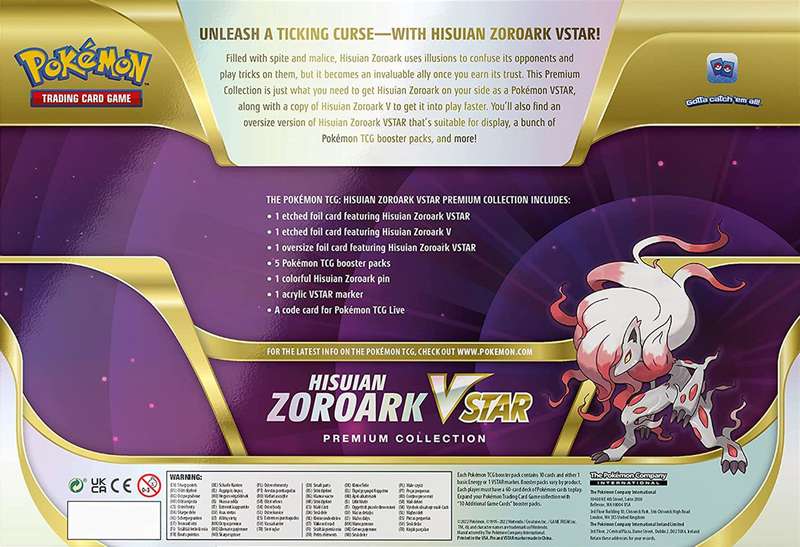 Pokemon TCG: Hisuian Zoroark VSTAR Premium Collection (New) - The Pokemon Company 500G