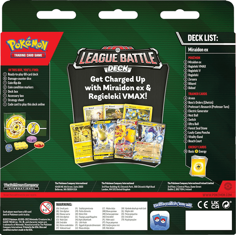 Pokemon TCG: League Battle Deck - Miraidon ex (New) - The Pokemon Company 700G