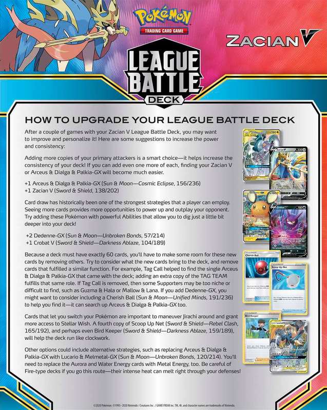 Pokemon TCG: League Battle Deck - Zacian V (New) - The Pokmon Company 700G