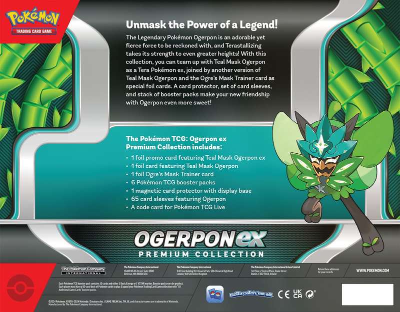 Pokemon TCG: Ogerpon ex Premium Collection (New) - The Pokemon Company 750G