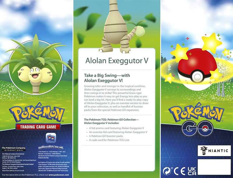 Pokemon TCG: Pokemon GO Collection - Alolan Exeggutor V (New) - The Pokemon Company 500G