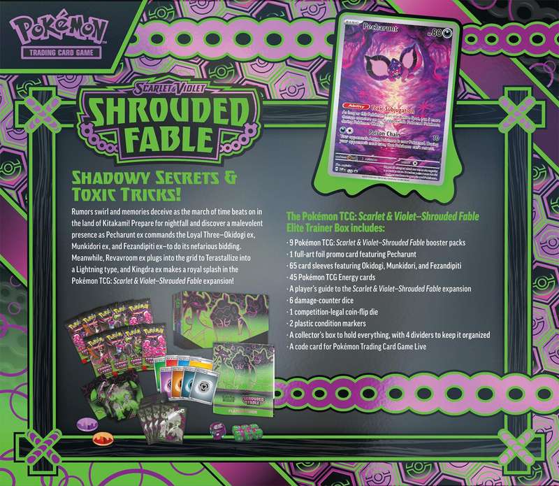 Pokemon TCG: Scarlet & Violet - Shrouded Fable Elite Trainer Box (New) - The Pokemon Company 1000G