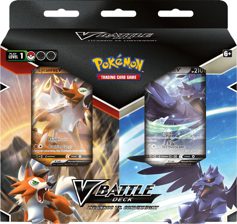 Pokemon TCG: V Battle Deck - Lycanroc V vs. Corviknight V (New) - The Pokemon Company 400G