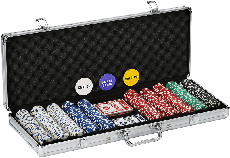 Poker Set with Aluminium Case - 500 Piece (New) - Various 7000G