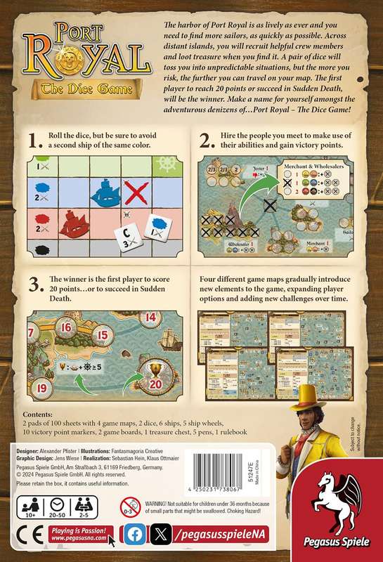 Port Royal - The Dice Game (New) - Pegasus Spiele 850G