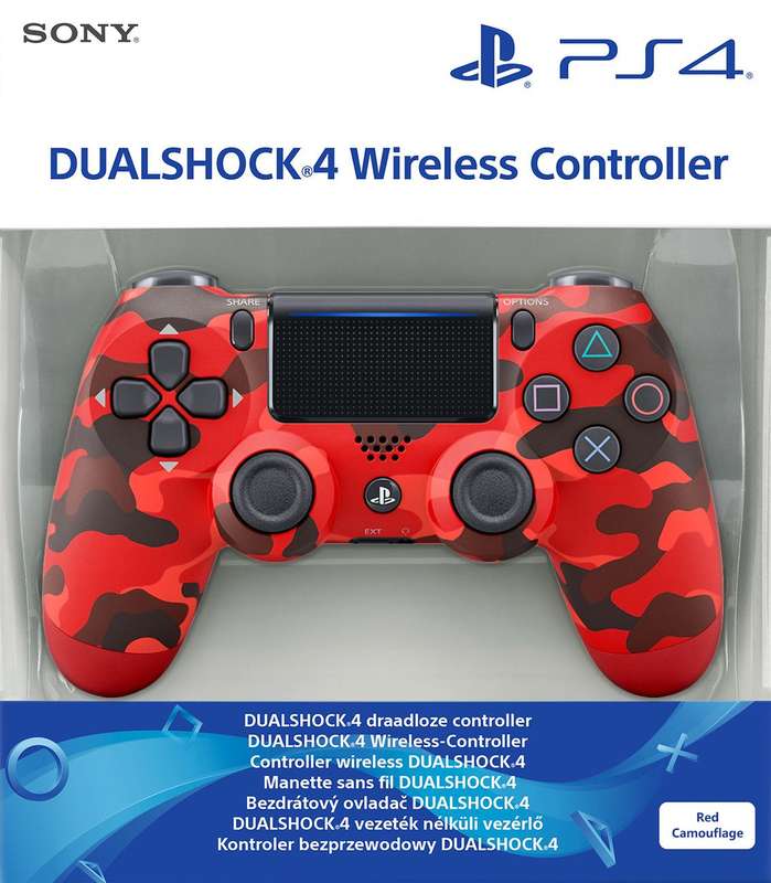 PlayStation 4 DualShock 4 Controller v2 - Red Camouflage (PS4)(New) - Sony (SIE / SCE) 1000G