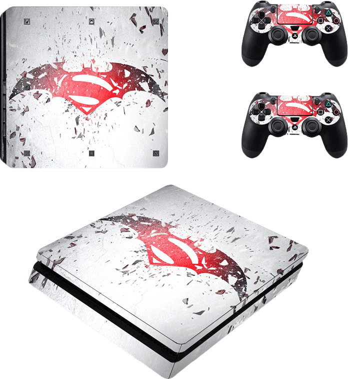 PlayStation 4 Slim Decal / Skin / Vinyl - Superman vs. Batman (PS4)(New) - Various 1G