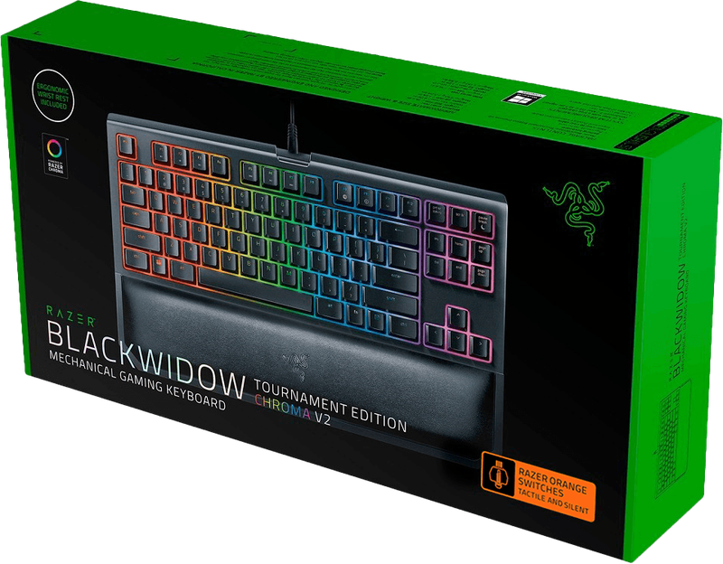 Razer BlackWidow Tournament Edition Chroma V2 Mechanical Gaming Keyboard - Orange Switches