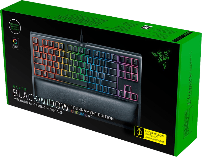 Razer BlackWidow Tournament Edition Chroma V2 Mechanical Gaming Keyboard - Yellow Switches