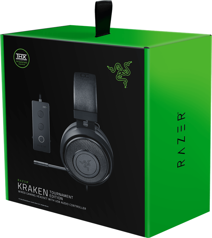 Razer Kraken Tournament Edition Wired Gaming Headset - Black (PC / PS4 / Switch / Xbox One)(New) -