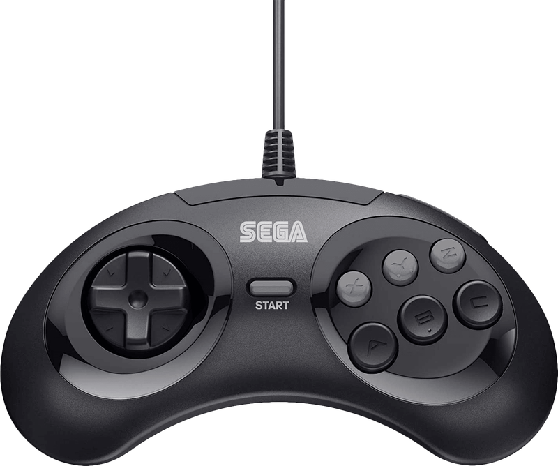 Retro-Bit SEGA Genesis 6 Button Arcade Pad - Black (SMD)(New) - Retro-Bit 600G