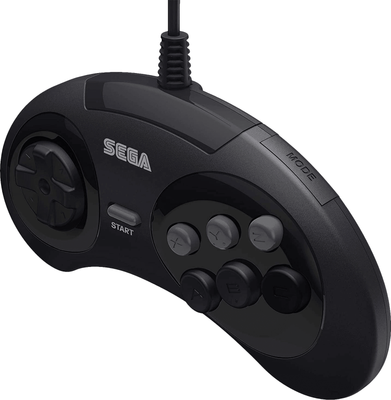 Retro-Bit SEGA Genesis 6 Button Arcade Pad - Black (SMD)(New) - Retro-Bit 600G