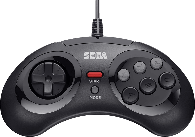 Retro-Bit SEGA Mega Drive 8 Button USB Arcade Pad - Black (PC / PS3 / NS / Switch)(New) - Retro-Bit