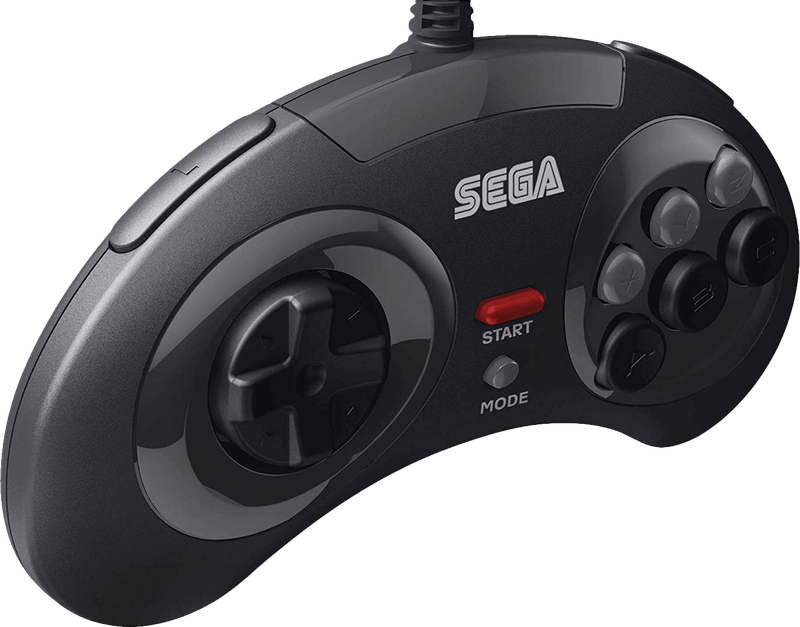 Retro-Bit SEGA Mega Drive 8 Button USB Arcade Pad - Black (PC / PS3 / NS / Switch)(New) - Retro-Bit