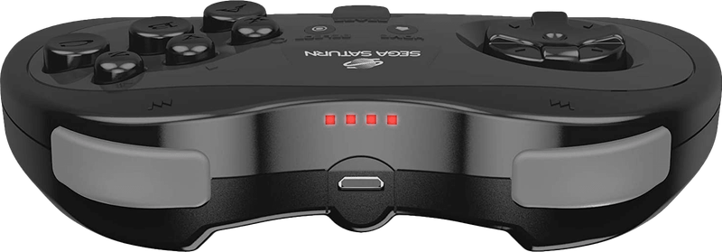 Retro-Bit SEGA Saturn 8 Button Wireless Bluetooth Controller - Black (PC / PS3 / Switch)(New) -