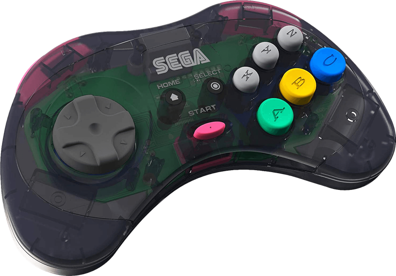Retro-Bit SEGA Saturn 8 Button Wireless Bluetooth Controller - Slate Grey (PC / PS3 / Switch)(New)