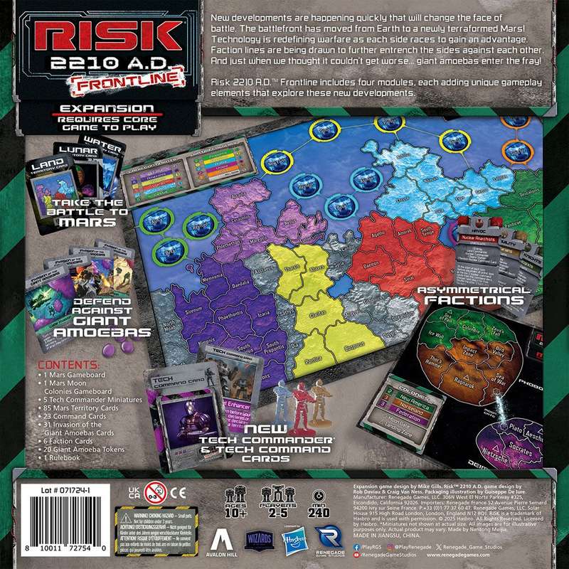 Risk 2210 A.D.: Frontline Expansion (New) - Renegade Game Studios 1400G