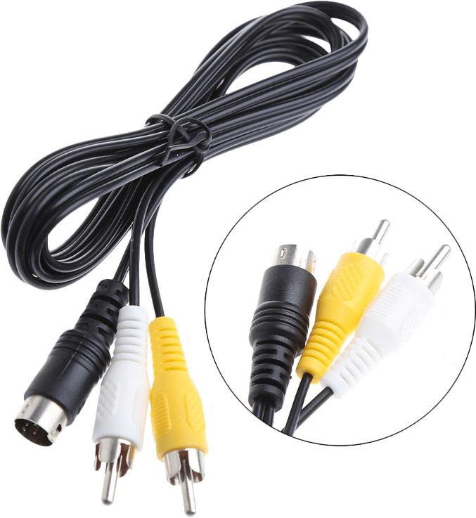 SEGA Mega Drive II S-Video to AV Cable - Mono Audio - Generic (SMD)(New) - Various 100G