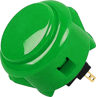 Sanwa OBSF-30 Push Button - Green (Arcade)(New) - Sanwa Denshi 50G