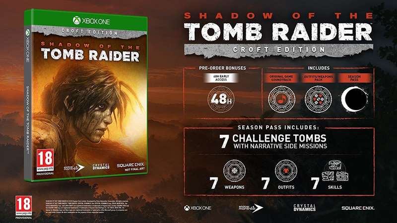 Shadow of the Tomb Raider - Croft Edition (Xbox One)(New) - Square Enix 120G