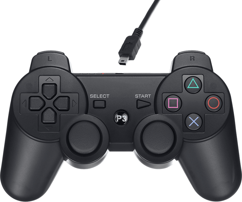 PlayStation 3 DoubleShock 3 Generic Wired Controller - Black (PS3)(New) - Various 200G