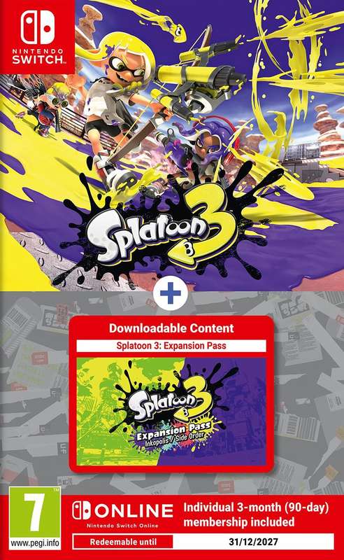 Splatoon 3 + Expansion Pass + 3 Months NSO (NS / Switch)(New) - Nintendo 100G