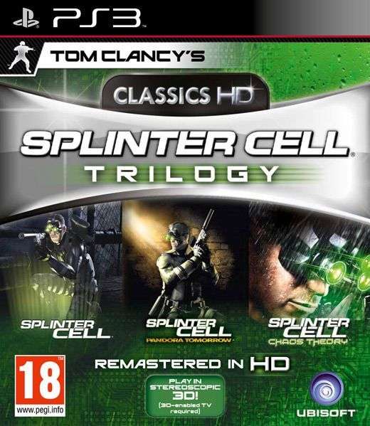 Splinter Cell Trilogy 3D - Classics HD (PS3)(Pwned) - Ubisoft 120G