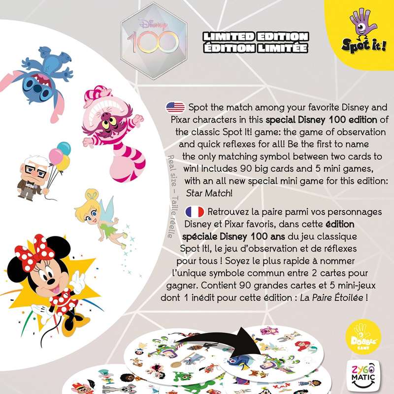 Spot It!: Disney - 100 Years of Wonder Limited Edition (New) - Asmodee 400G
