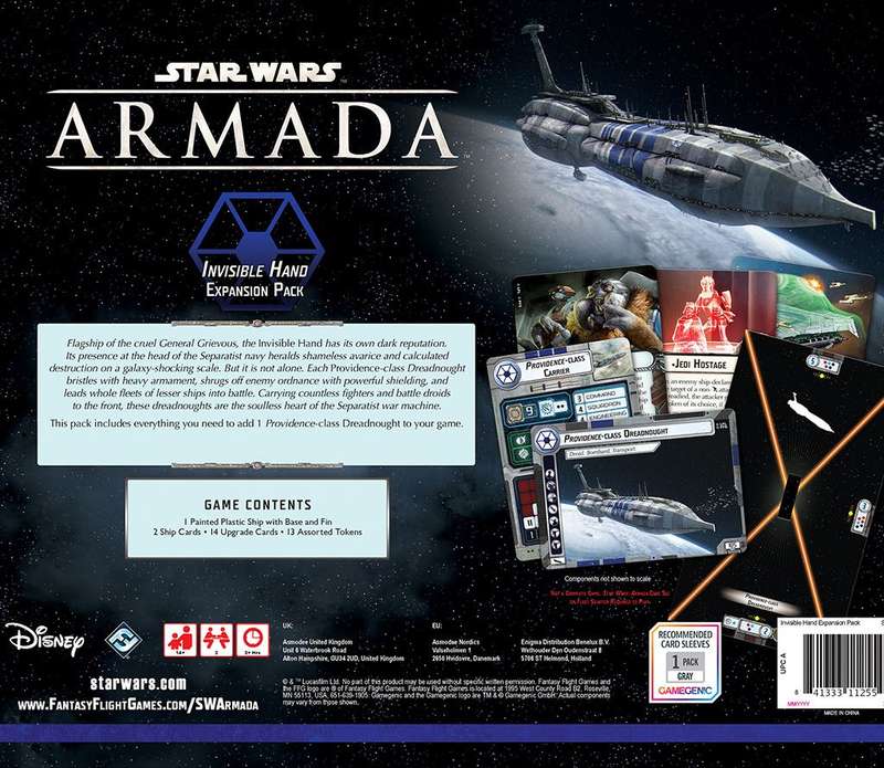 Star Wars: Armada - Invisible Hand Expansion Pack (New) - Fantasy Flight Games 1500G