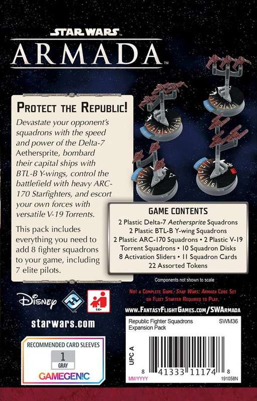 Star Wars: Armada - Republic Fighter Squadrons Expansion Pack (New) - Fantasy Flight Games 350G