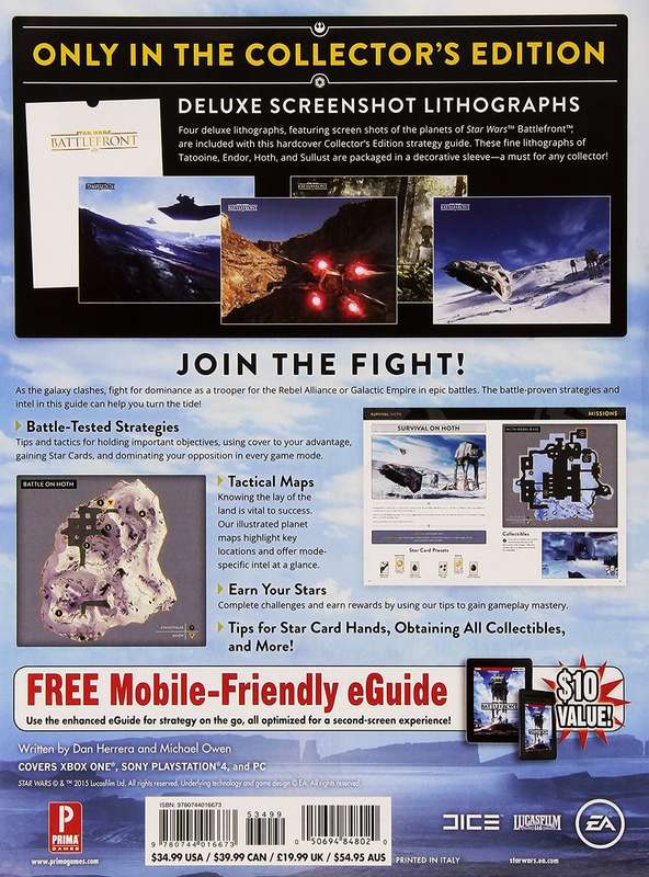 Star Wars: Battlefront - Collector's Edition Strategy Guide - Hardcover (New) - Prima Games 1450G