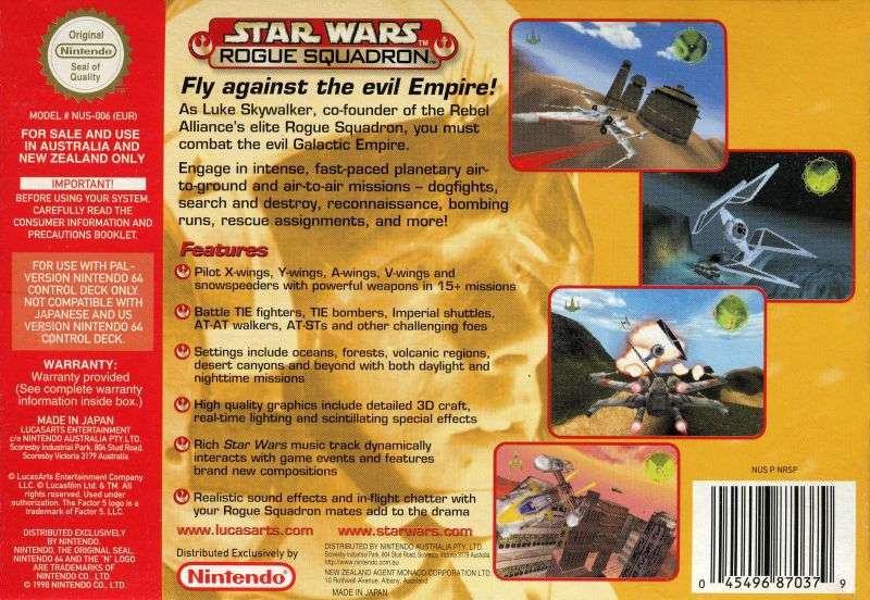 Star Wars: Rogue Squadron (Cart Only)(N64)(Pwned) - Nintendo 130G