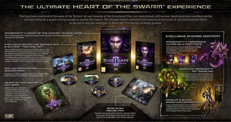 StarCraft II: Heart of the Swarm Expansion - Collector's Edition (PC)(New) - Blizzard Entertainment