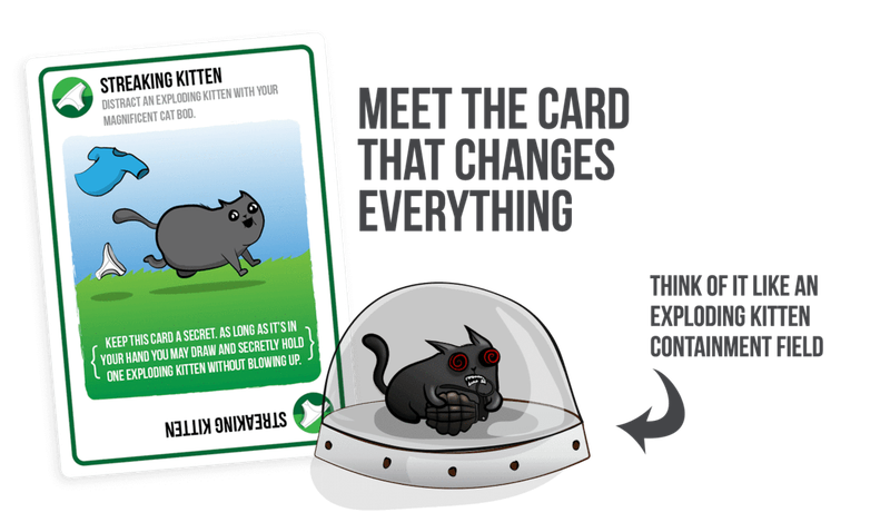 Streaking Kittens: Exploding Kittens Expansion Pack (New) - The Oatmeal 50G