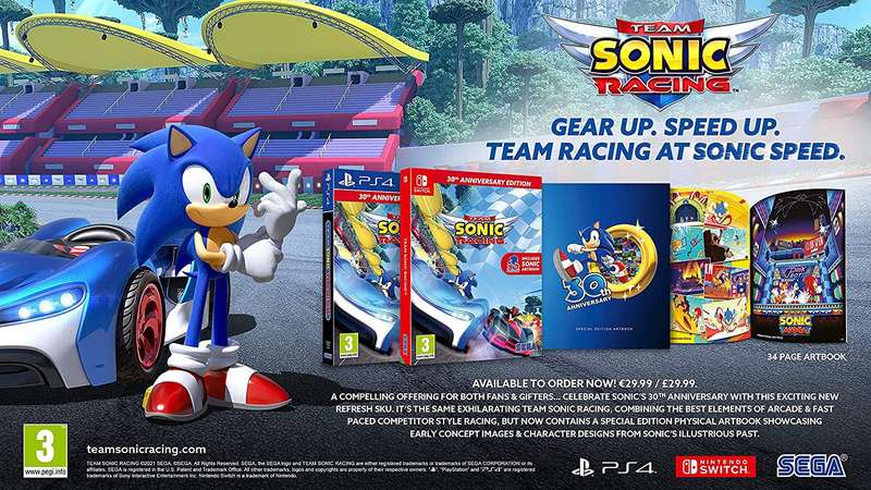 Team Sonic Racing - 30th Anniversary Edition (PS4)(New) - SEGA 90G