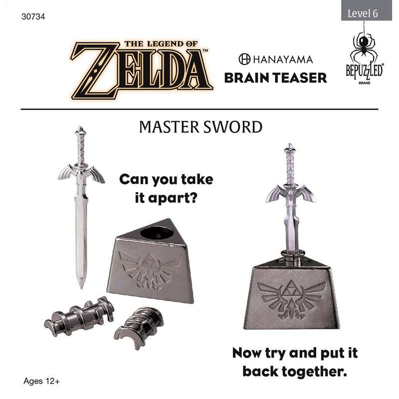 Legend of Zelda, The - Master Sword Hanayama Brain Teaser - Level 6 (New) - BePuzzled 500G