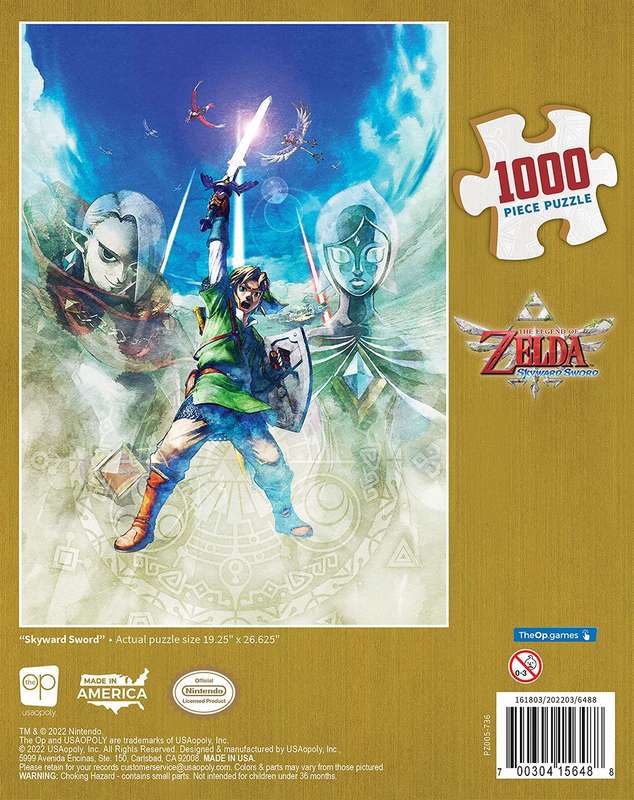 Legend of Zelda, The: Skyward Sword - Link Raising the Master Sword - 1000 Piece Puzzle (New) -
