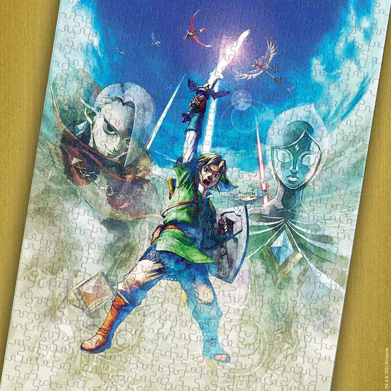 Legend of Zelda, The: Skyward Sword - Link Raising the Master Sword - 1000 Piece Puzzle (New) -