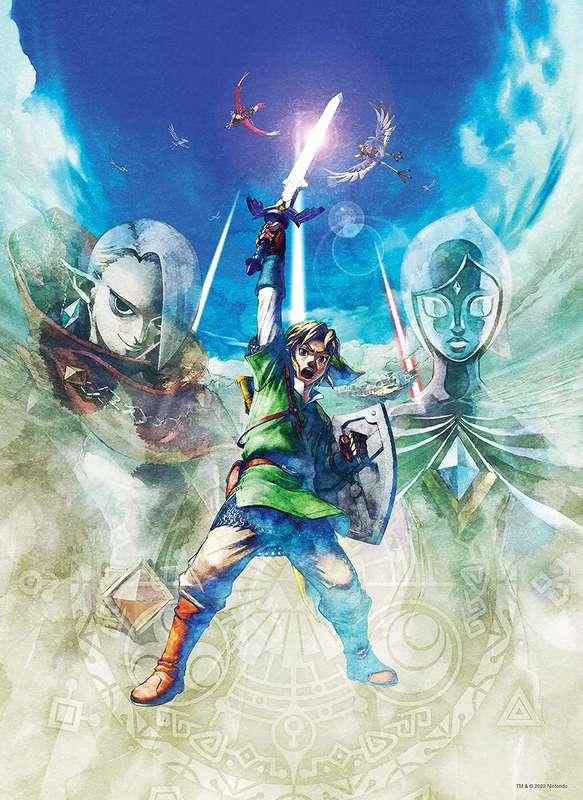 Legend of Zelda, The: Skyward Sword - Link Raising the Master Sword - 1000 Piece Puzzle (New) -