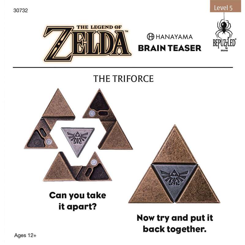 Legend of Zelda, The - The Triforce Hanayama Brain Teaser - Level 5 (New) - BePuzzled 500G