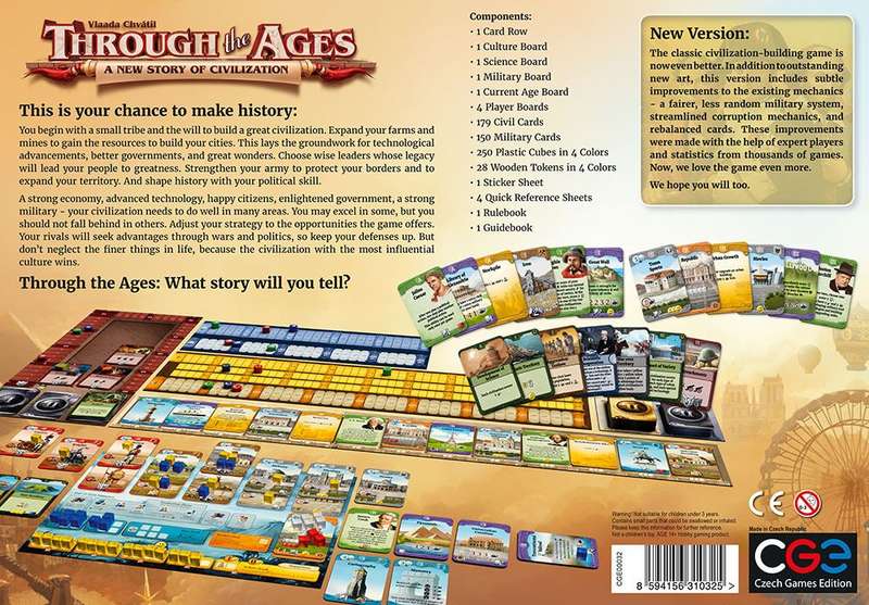 Through The Ages: A New Story of Civilization (New) - Czech Games Edition 1000G