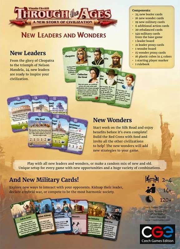 Through the Ages: New Leaders and Wonders Expansion (New) - Czech Games Edition 750G