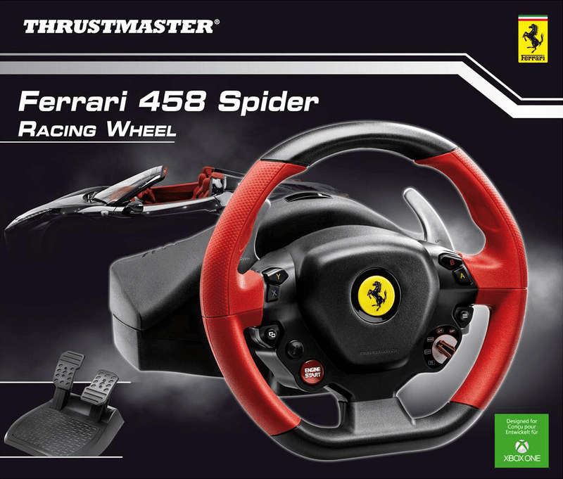 Thrustmaster Ferrari 458 Spider Racing Wheel (Xbox One)(New) - Thrustmaster 4000G